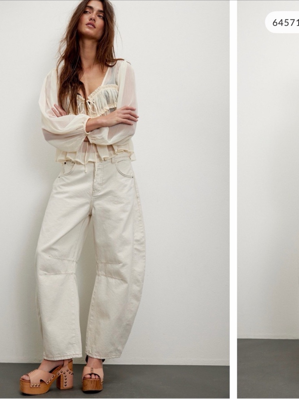 Free People Good Luck Barrel Jeans
